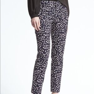 Banana Republic Sloan Pant Navy Floral